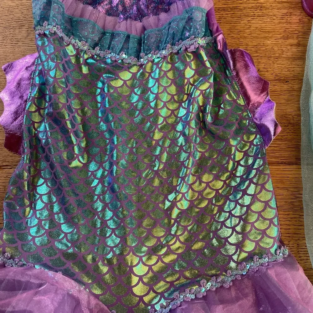 Blue & Purple Mermaid Princess Halloween Costume Size 7-8